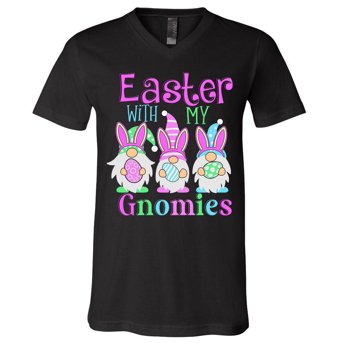 Easter With My Gnomies V-Neck T-Shirt