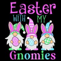 Easter With My Gnomies Drawstring Bag