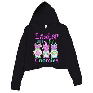 Easter With My Gnomies Crop Fleece Hoodie