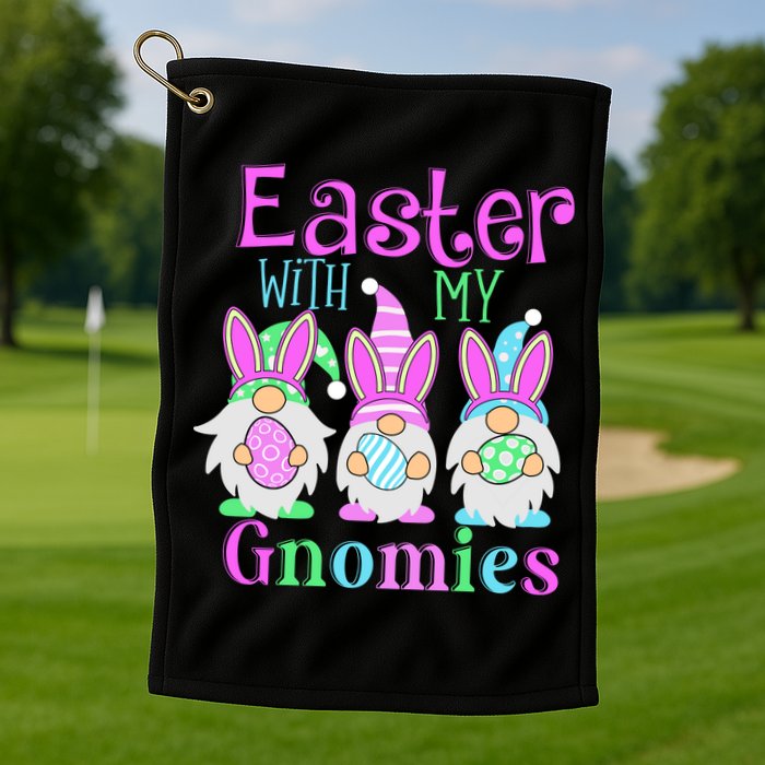 Easter With My Gnomies Golf Towel