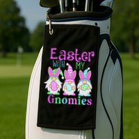 Easter With My Gnomies Golf Towel
