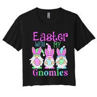 Easter With My Gnomies Women's Crop Top Tee