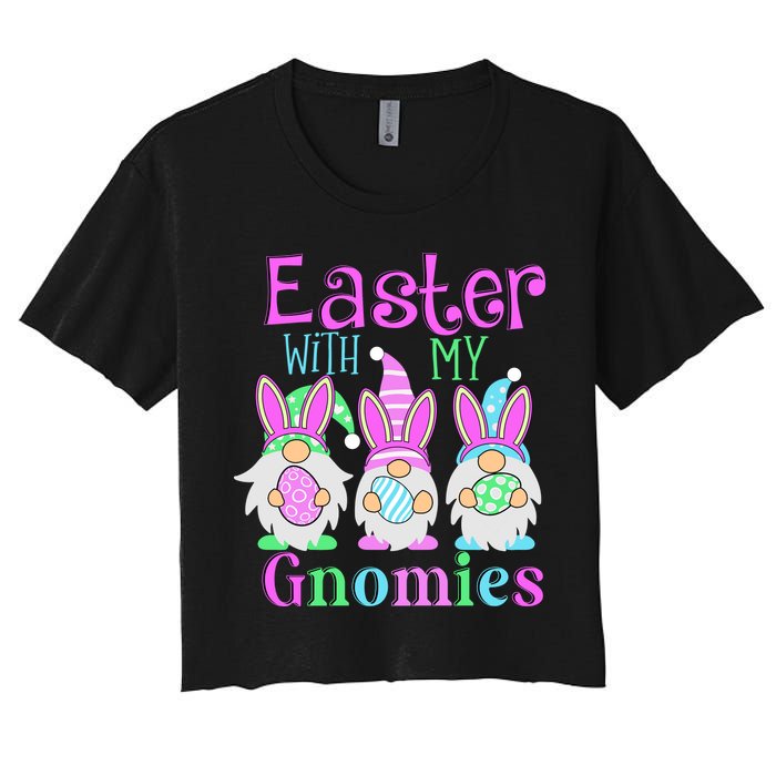 Easter With My Gnomies Women's Crop Top Tee