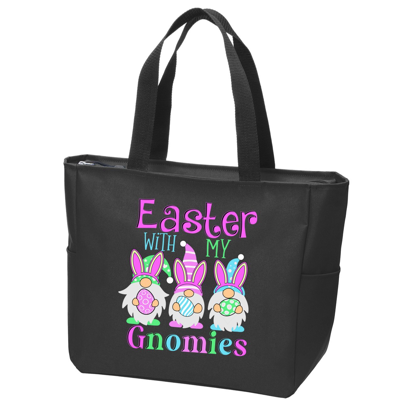 Easter With My Gnomies Zip Tote Bag