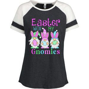 Easter With My Gnomies Enza Ladies Jersey Colorblock Tee