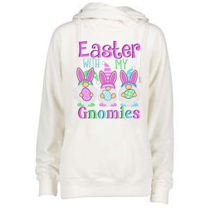 Easter With My Gnomies Womens Funnel Neck Pullover Hood