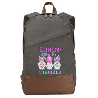 Easter With My Gnomies Cotton Canvas Backpack