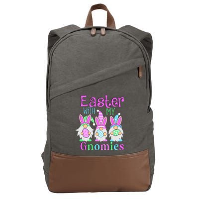 Easter With My Gnomies Cotton Canvas Backpack