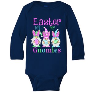 Easter With My Gnomies Baby Long Sleeve Bodysuit