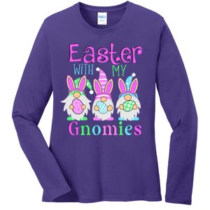 Easter With My Gnomies Ladies Long Sleeve Shirt