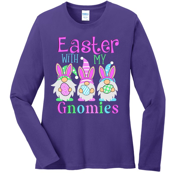 Easter With My Gnomies Ladies Long Sleeve Shirt