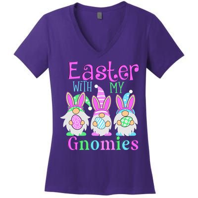 Easter With My Gnomies Women's V-Neck T-Shirt