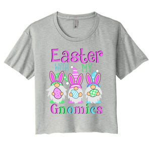 Easter With My Gnomies Women's Crop Top Tee