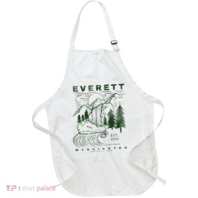 Everett Washington Neat Travel Souvenir Rustic Everett Full-Length Apron With Pockets