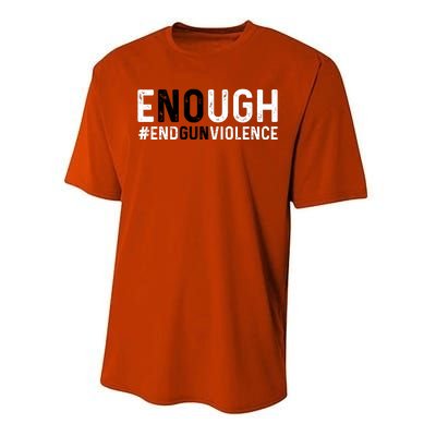 #Enough Wear Orange Day Anti Gun End Gun Violence Control Performance Sprint T-Shirt