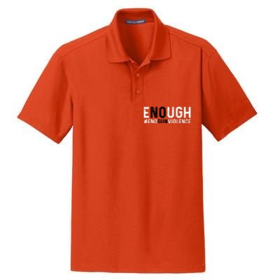 #Enough Wear Orange Day Anti Gun End Gun Violence Control Dry Zone Grid Polo