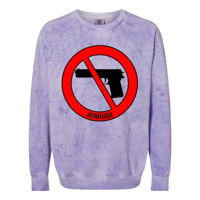 #Enough Wear Orange Day Anti Gun End Gun Violence Control Colorblast Crewneck Sweatshirt