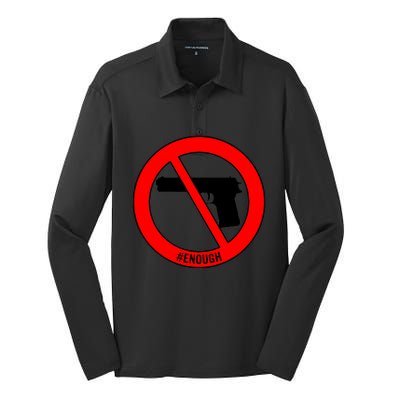 #Enough Wear Orange Day Anti Gun End Gun Violence Control Silk Touch Performance Long Sleeve Polo