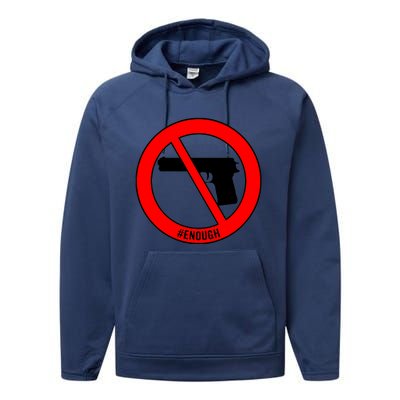 #Enough Wear Orange Day Anti Gun End Gun Violence Control Performance Fleece Hoodie