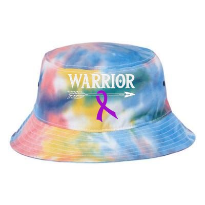 Epilepsy Warrior Purple Arrow Ribbon Tie Dye Newport Bucket Hat