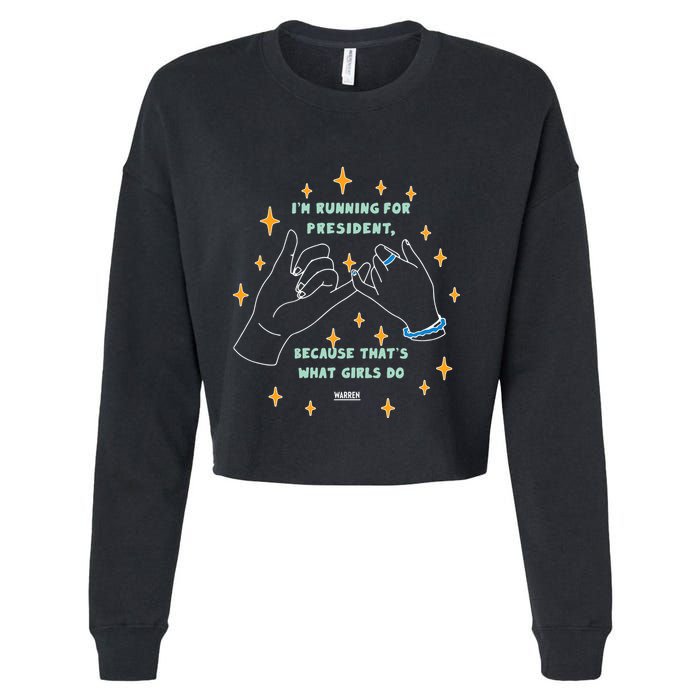 Elizabeth Warren Pinky Promise Cropped Pullover Crew
