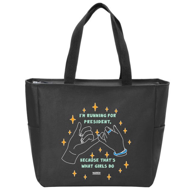 Elizabeth Warren Pinky Promise Zip Tote Bag
