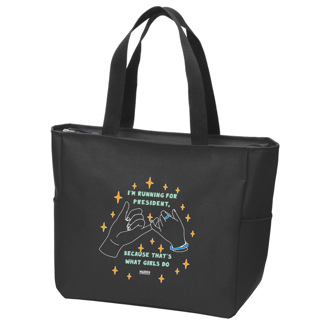 Elizabeth Warren Pinky Promise Zip Tote Bag
