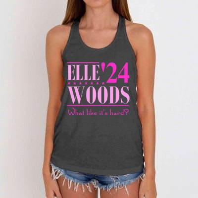 Elle Woods President Election Elle Woods President Campaign Women's Knotted Racerback Tank