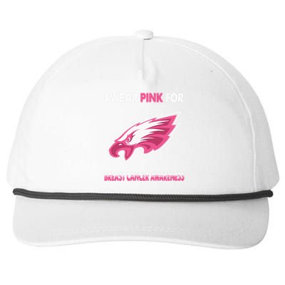 EaglesI Wear Pink For Breast Cancer Awareness Snapback Five-Panel Rope Hat