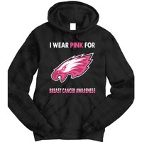 EaglesI Wear Pink For Breast Cancer Awareness Tie Dye Hoodie