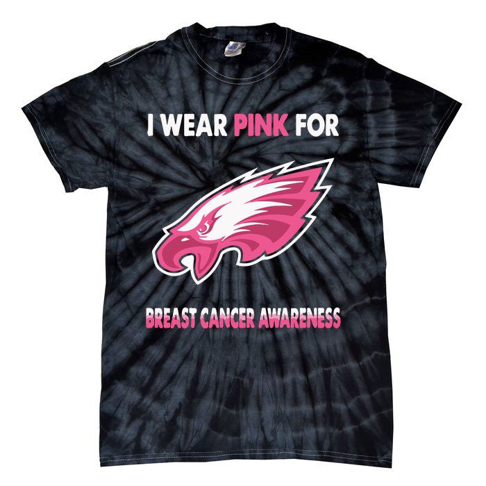 EaglesI Wear Pink For Breast Cancer Awareness Tie-Dye T-Shirt