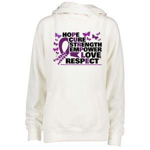 Epilepsy Warrior Purple Ribbon Butterfly Womens Funnel Neck Pullover Hood