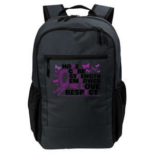 Epilepsy Warrior Purple Ribbon Butterfly Daily Commute Backpack