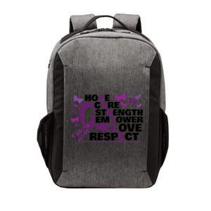 Epilepsy Warrior Purple Ribbon Butterfly Vector Backpack