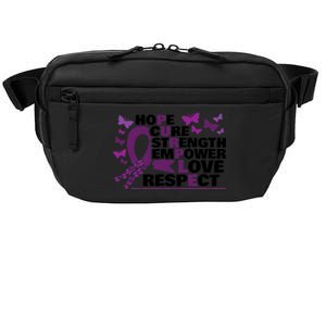 Epilepsy Warrior Purple Ribbon Butterfly Crossbody Pack