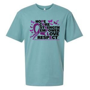 Epilepsy Warrior Purple Ribbon Butterfly Sueded Cloud Jersey T-Shirt