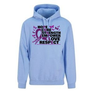 Epilepsy Warrior Purple Ribbon Butterfly Unisex Surf Hoodie