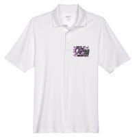 Epilepsy Warrior Purple Ribbon Butterfly Men's Origin Performance Pique Polo