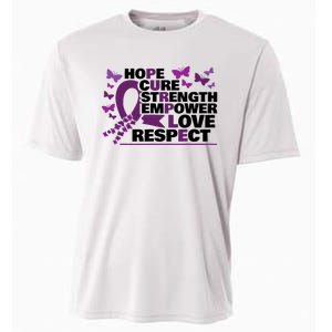 Epilepsy Warrior Purple Ribbon Butterfly Cooling Performance Crew T-Shirt