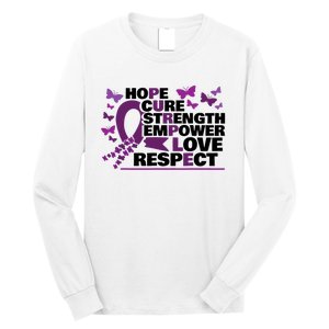 Epilepsy Warrior Purple Ribbon Butterfly Long Sleeve Shirt