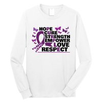 Epilepsy Warrior Purple Ribbon Butterfly Long Sleeve Shirt