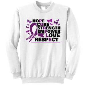 Epilepsy Warrior Purple Ribbon Butterfly Sweatshirt