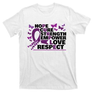 Epilepsy Warrior Purple Ribbon Butterfly T-Shirt