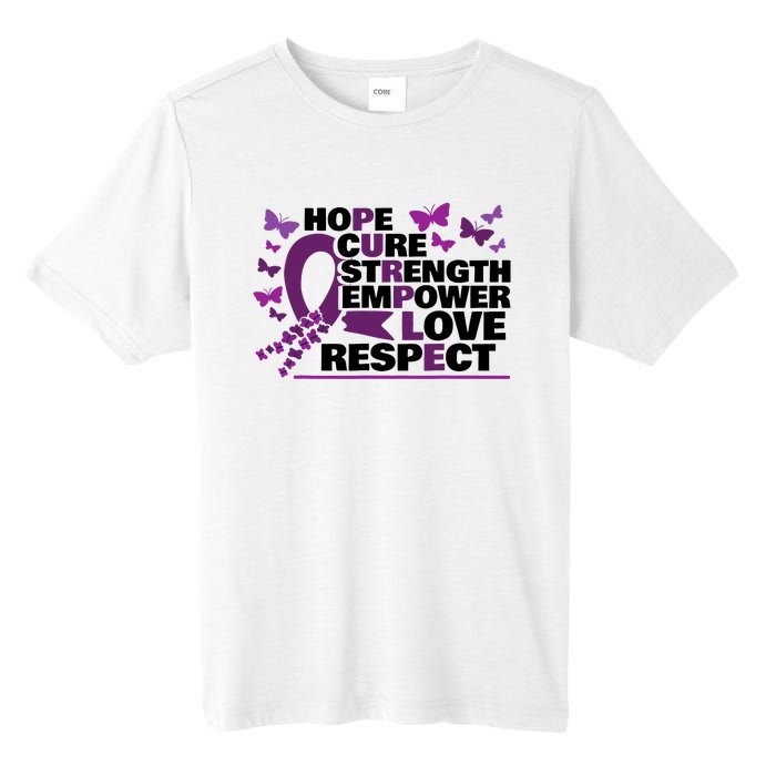 Epilepsy Warrior Purple Ribbon Butterfly Tall Fusion ChromaSoft Performance T-Shirt