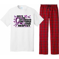 Epilepsy Warrior Purple Ribbon Butterfly Pajama Set