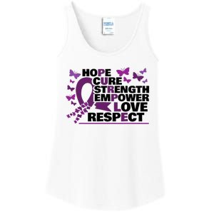 Epilepsy Warrior Purple Ribbon Butterfly Ladies Essential Tank