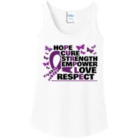 Epilepsy Warrior Purple Ribbon Butterfly Ladies Essential Tank