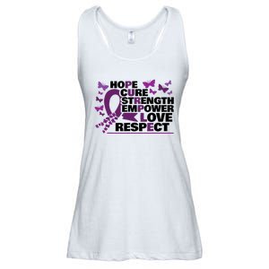 Epilepsy Warrior Purple Ribbon Butterfly Ladies Essential Flowy Tank