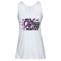 Epilepsy Warrior Purple Ribbon Butterfly Ladies Essential Flowy Tank