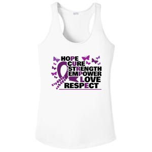 Epilepsy Warrior Purple Ribbon Butterfly Ladies PosiCharge Competitor Racerback Tank